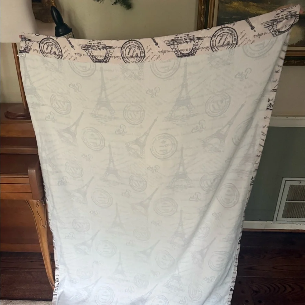 Paris Eiffel Tower Print Fabric Curtain 41 x 62